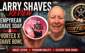 Thumbnail for the Larry Shaves review of Ariana & Evans Empyrean Bay Rum shave soap and splash