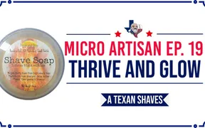 Thrive and Glow Inferno Night Edition shave soap tub, cherry wood and tobacco