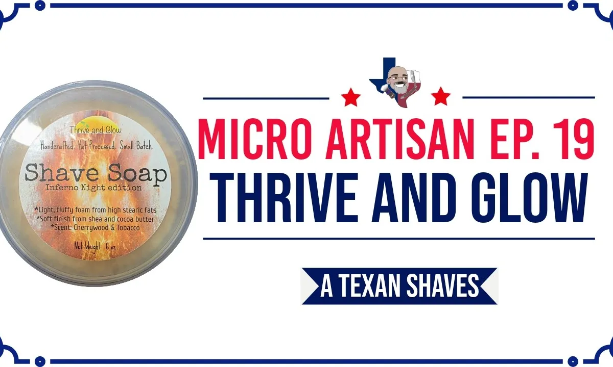 Thrive and Glow Inferno Night Edition shave soap tub, cherry wood and tobacco