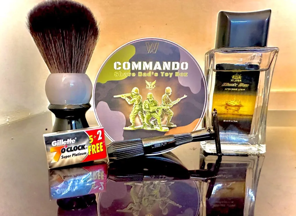 Shave Dad Commando with Leaf Twig