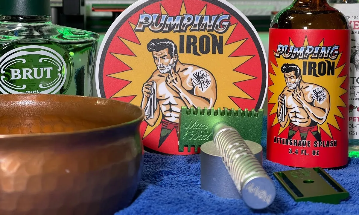 Pumping Iron and Shave Dad Razor