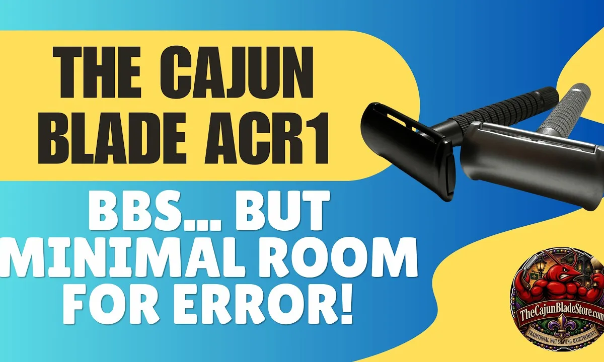Shave in Solitude YouTube thumbnail for The Cajun Blade ACR1 safety razor review