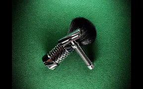 OliWorks Asteroid Ti titanium brush alongside the M3[Ti]orite razor