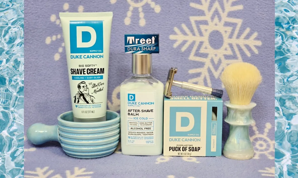 John Bonham shaving with Duke Cannon products