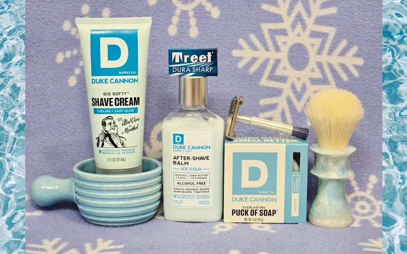 John Bonham shaving with Duke Cannon products