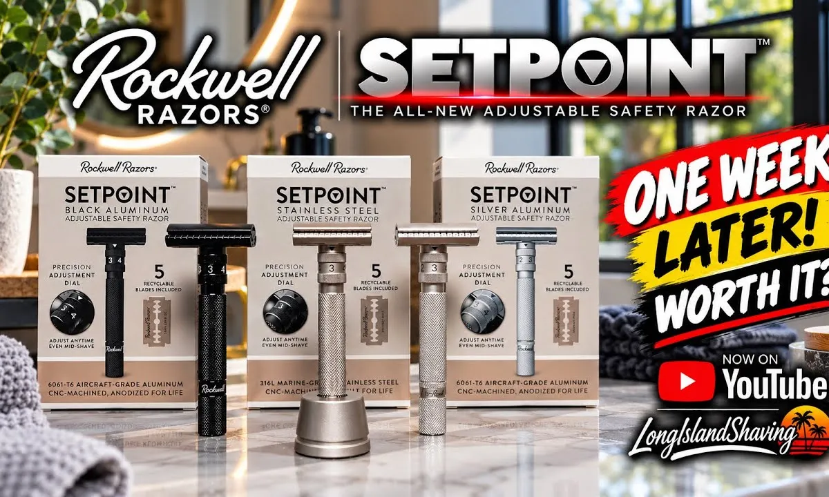 Rockwell SETPOINT adjustable razor thumbnail for the one week later follow-up video