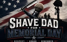 Memorial Day tribute image from the Shave Dad Facebook group