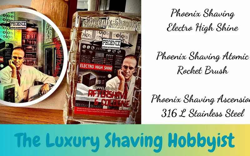 Video thumbnail showing Phoenix Electro High Shine soap and splash alongside the Ascension stainless steel razor and Atomic Rocket synthetic brush