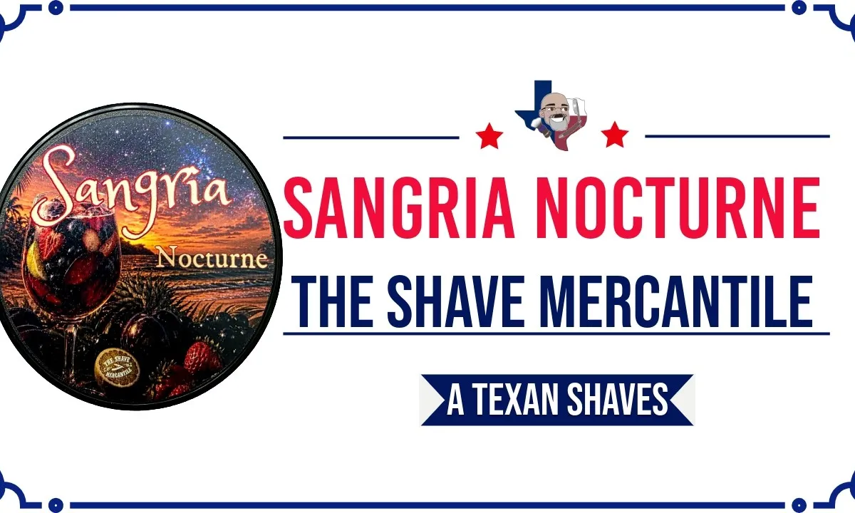 Bary Bedford shaving with Sangria Nocturne soap and splash