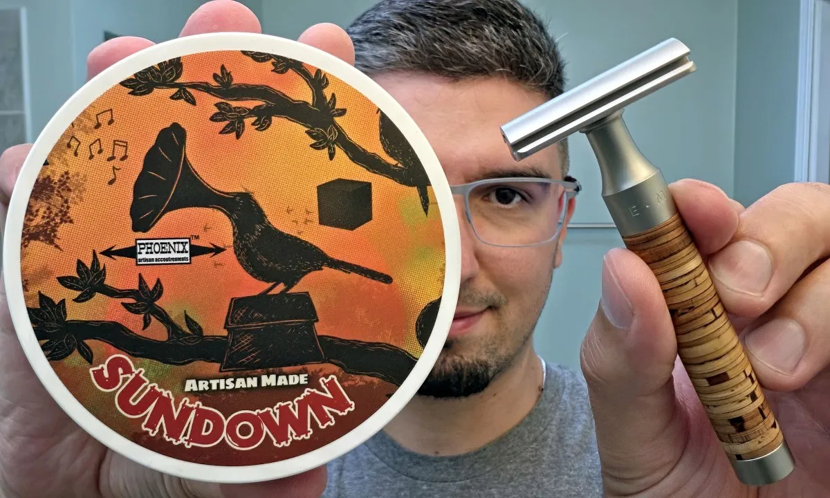 Shave And Tell shaving with PAA Sun Down soap and the Mühle Rocca R95 razor