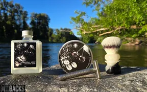 Tobin Fetters reviewing Ariana & Evans Obsidian Ember in the McKenzie River on Father's Day 2026