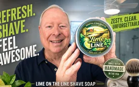 Adopted Acres Lime on the Line soap with Henson AL13 razor and Personna GEM blade