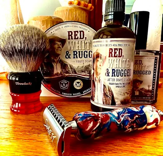 Strike Gold Red, White & Rugged shave soap