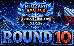 YouTube thumbnail for Blizzard Battles 2026 Artisan Challenge Round 10, pitting Hendrix Classics Dane Bitter Cult against The Cajun Blade Sub-Zero