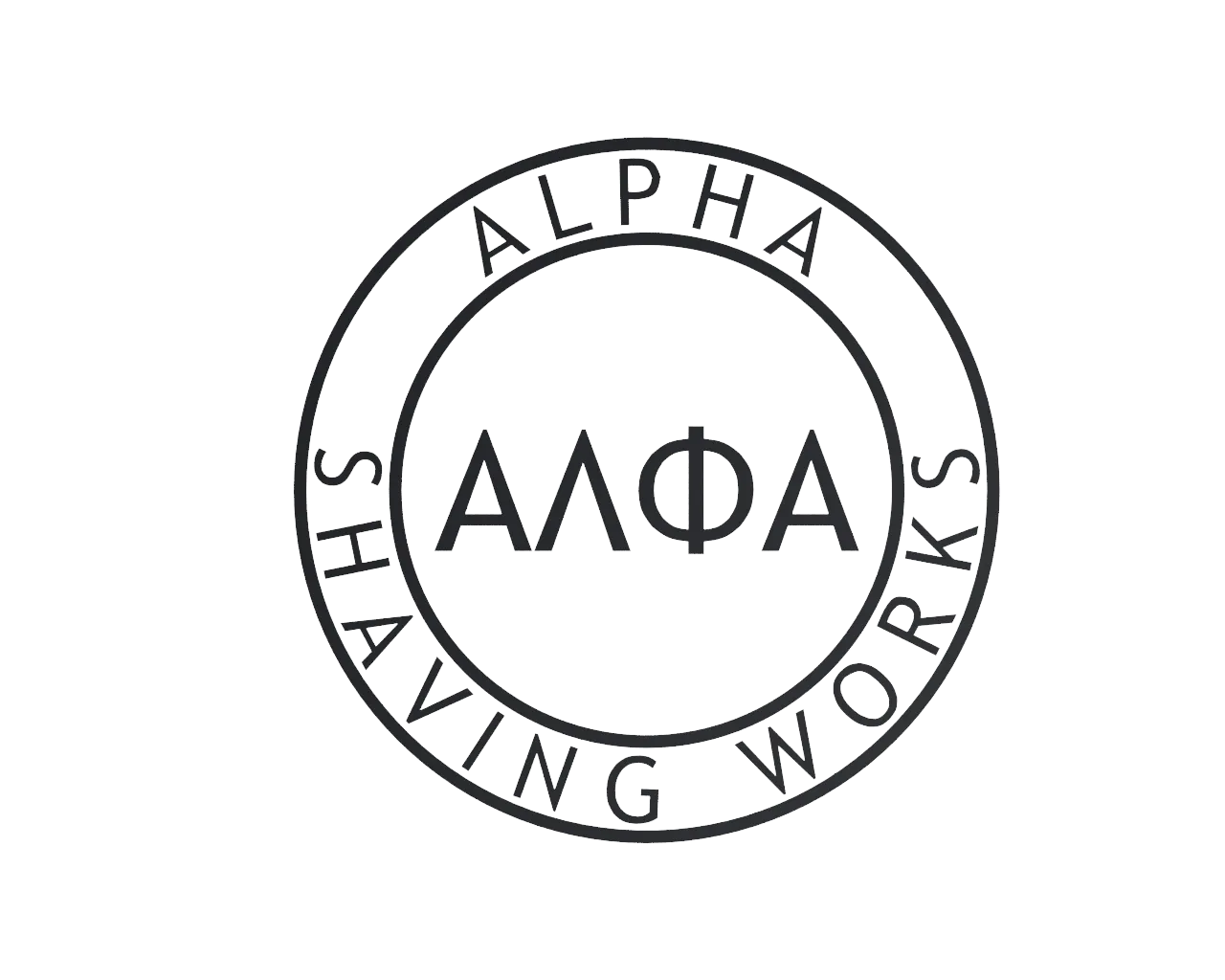 Alpha Shaving Works logo