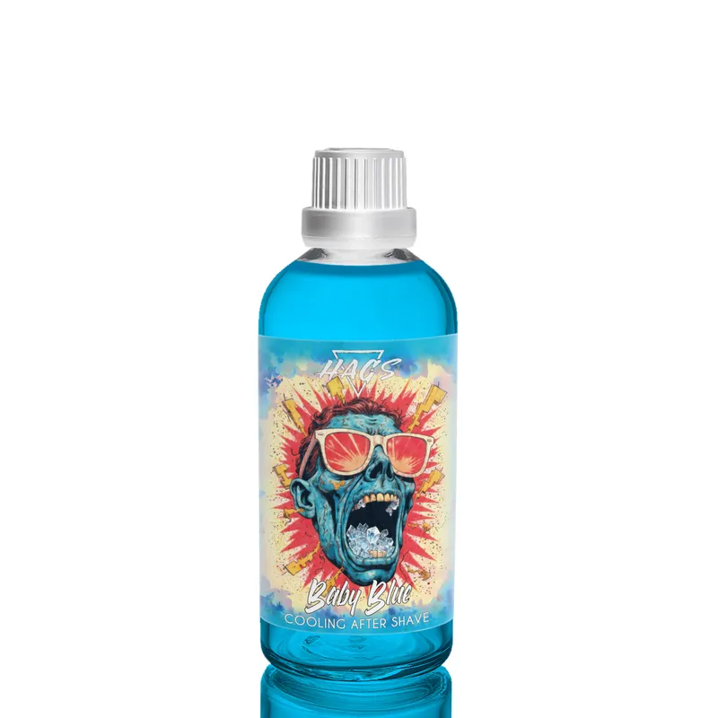 HAGS Baby Blue Cooling Aftershave skin care lotion bottle
