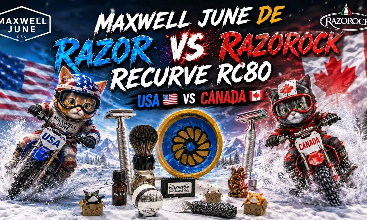 Maxwell June DE razor and RazoRock Recurve RC80 side by side comparison