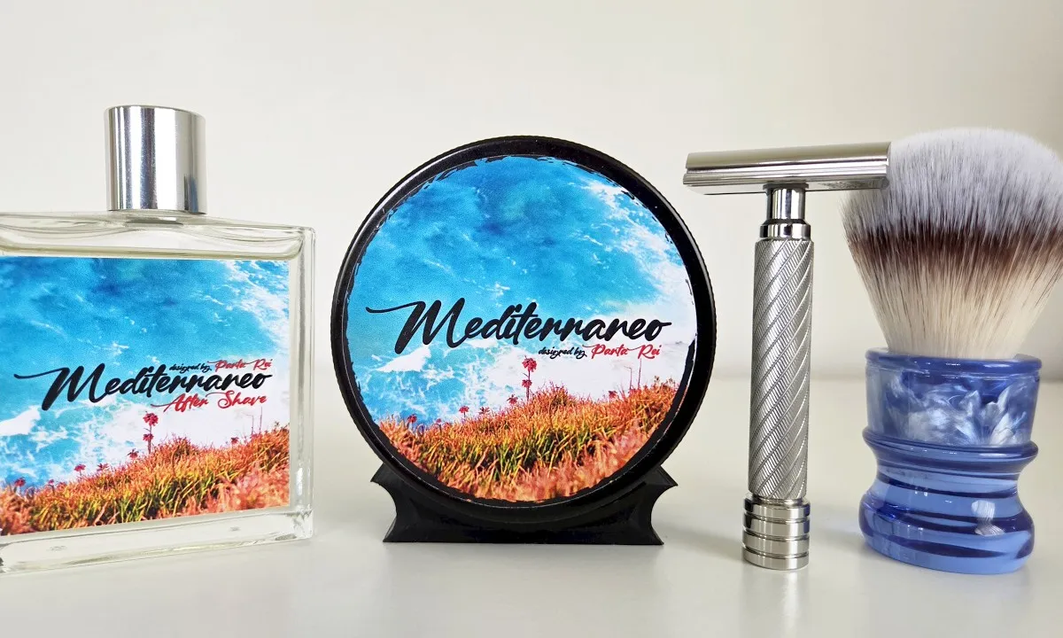 PantaRei Mediterraneo soap and splash with the Alpha Shaving Guido SS razor