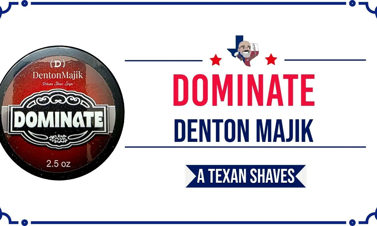 Denton Majik Dominate shave soap and aftershave splash
