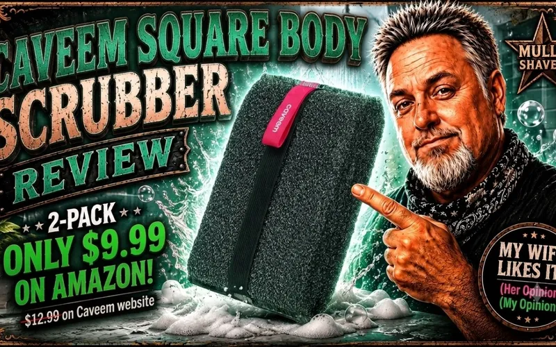 Caveem square exfoliating body scrubber sponge, video thumbnail