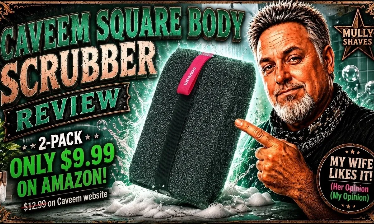 Caveem square exfoliating body scrubber sponge, video thumbnail