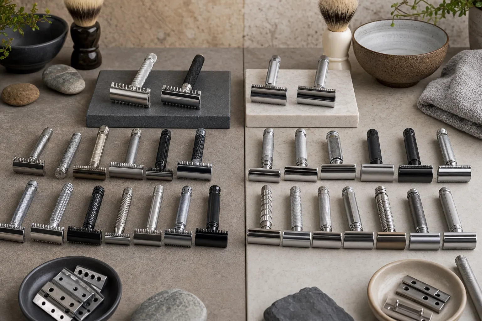 Safety razor guard bar detail