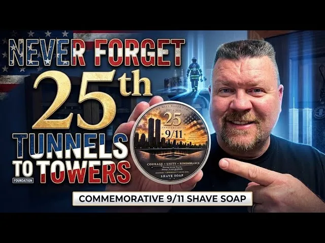Strike Gold Shave 9/11 Tunnel to Towers anniversary soap and matching splash set