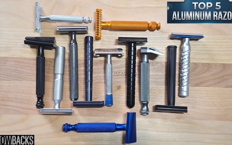 Tobin Fetters reviewing aluminum safety razors, video thumbnail