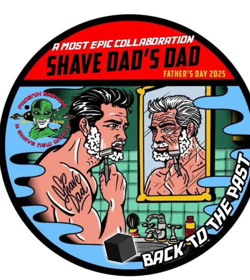 Shave Dad's Dad soap label.