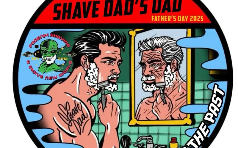 Shave Dad's Dad soap label.