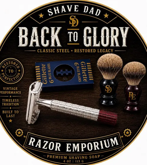 Back To Glory, Shave Dad x Razor Emporium collaboration product image