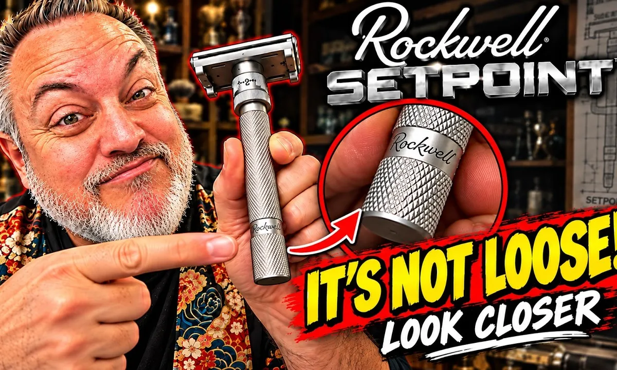 Rockwell SETPOINT safety razors in stainless and aluminum, side by side