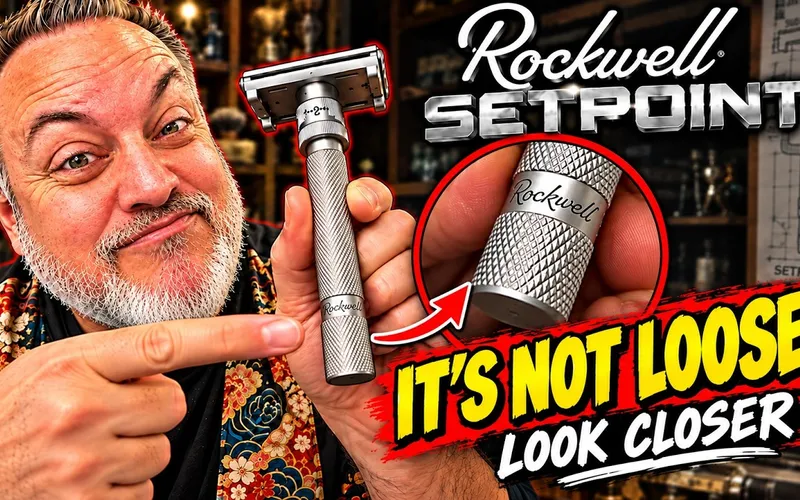 Rockwell SETPOINT safety razors in stainless and aluminum, side by side