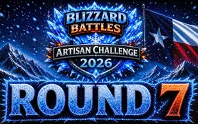 Bary holds up the two Round 7 entries side by side: A&E Frozen Latte e Menta and The Cajun Blade Sub Zero