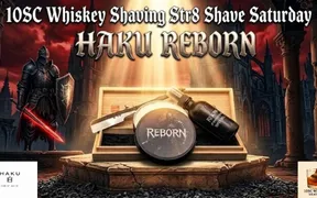 Str8 Shave Saturday thumbnail showing Haku Reborn soap tin and Iwasaki kamisori on the shave shelf