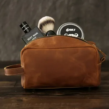 Personalized Leather Dopp Kit