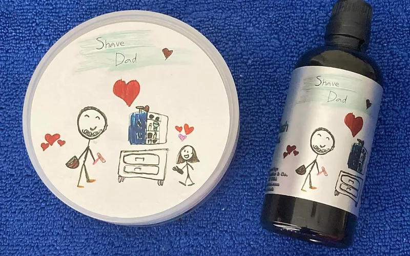 Shave Dad: Kid's Edition Splash by Hendrix Classics & Co — first in a series featuring children's drawings of their dads shaving