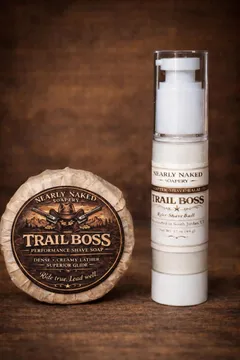 Trail Boss Shave Soap & Aftershave Balm Set