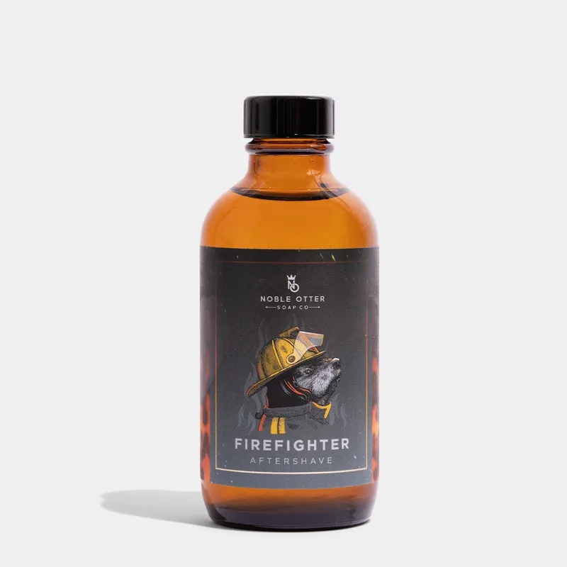 Noble Otter Firefighter after shave splash bottle, 100ml glass apothecary