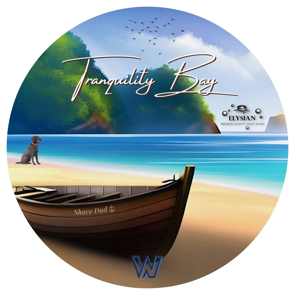 Tranquility Bay — Shave Dad × Elysian Soap — primary-source product photo from The Wet Shaving Store