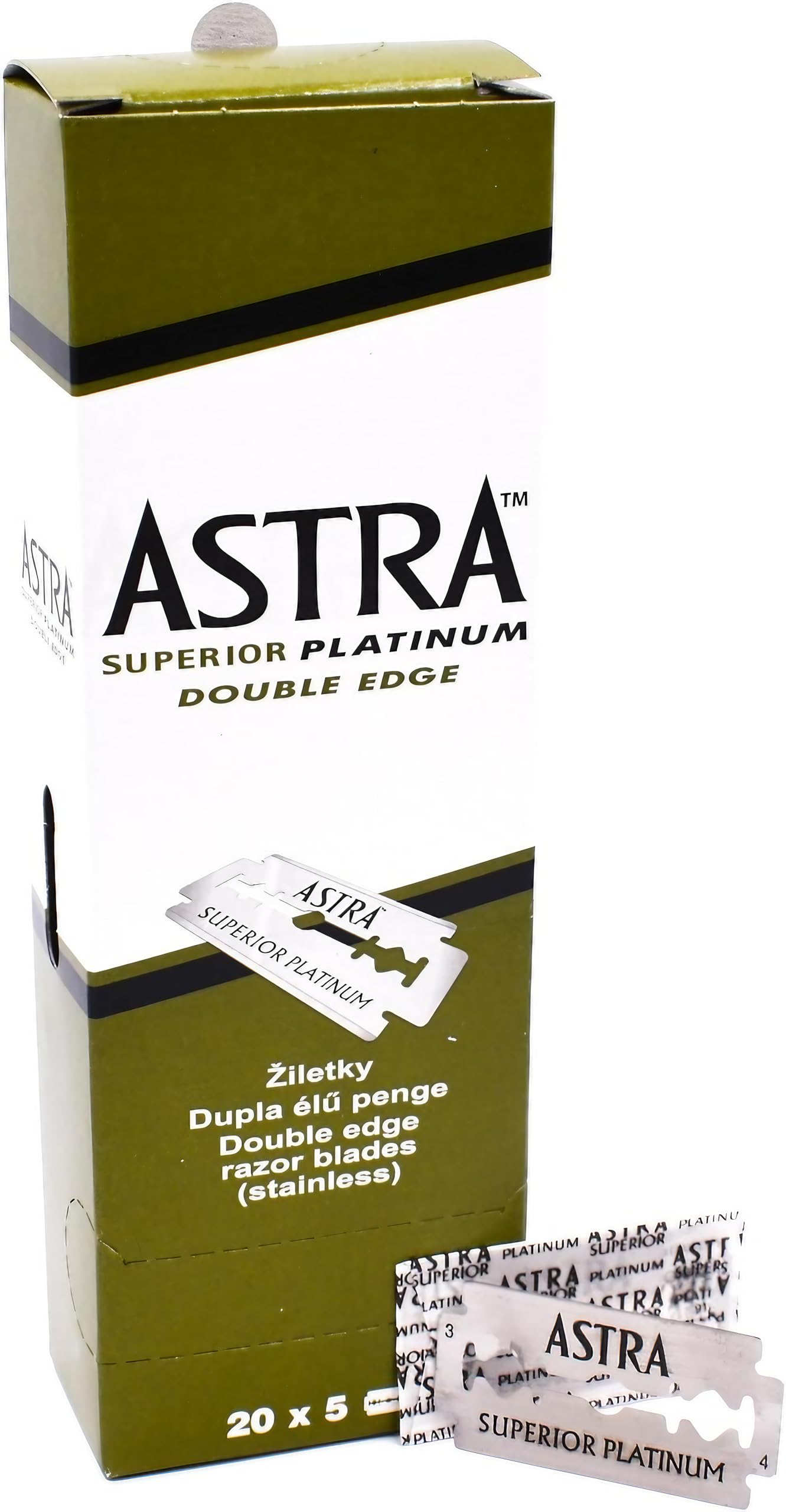 Astra Platinum Double Edge Safety Razor Blades
