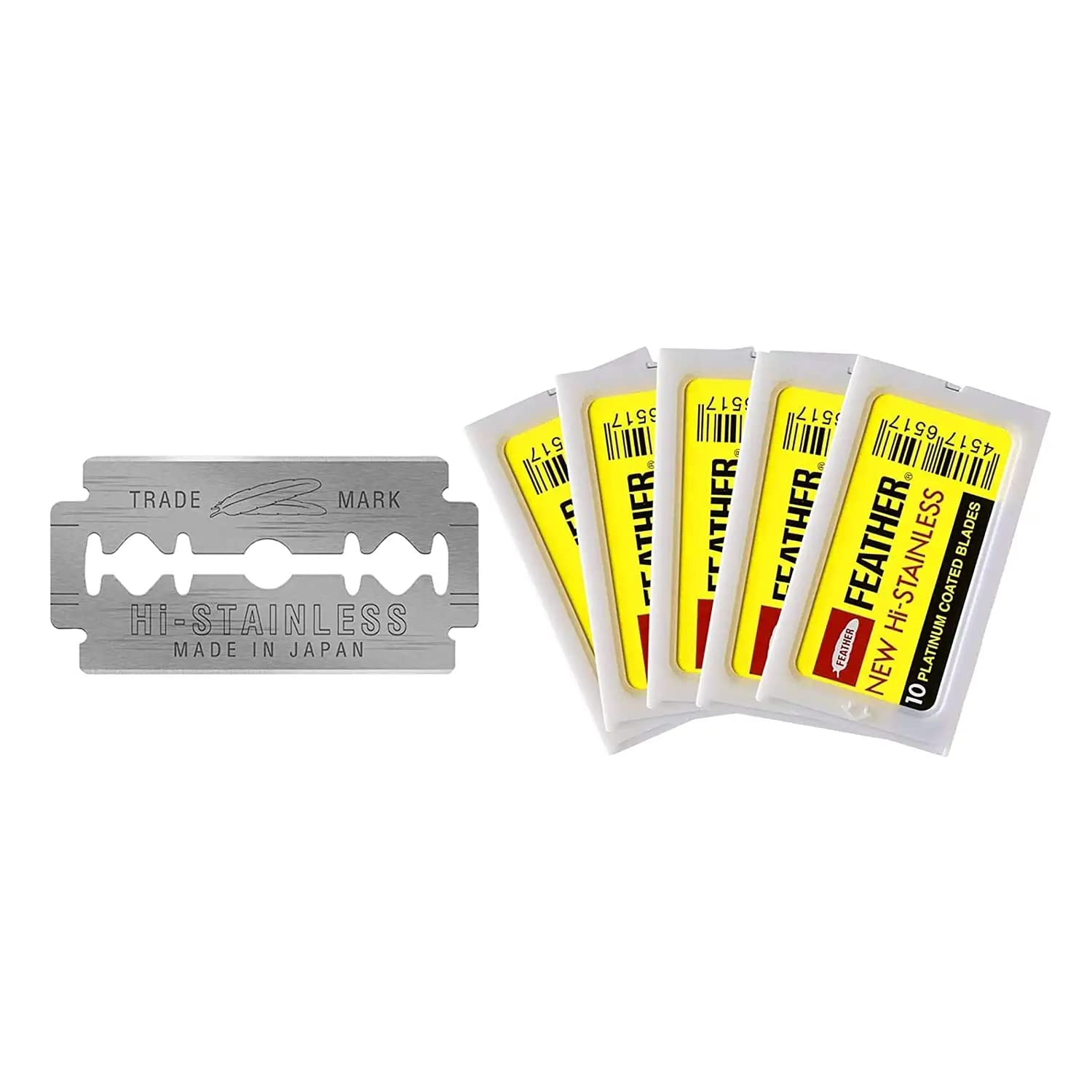 Feather Hi-Stainless Platinum Double Edge Blades