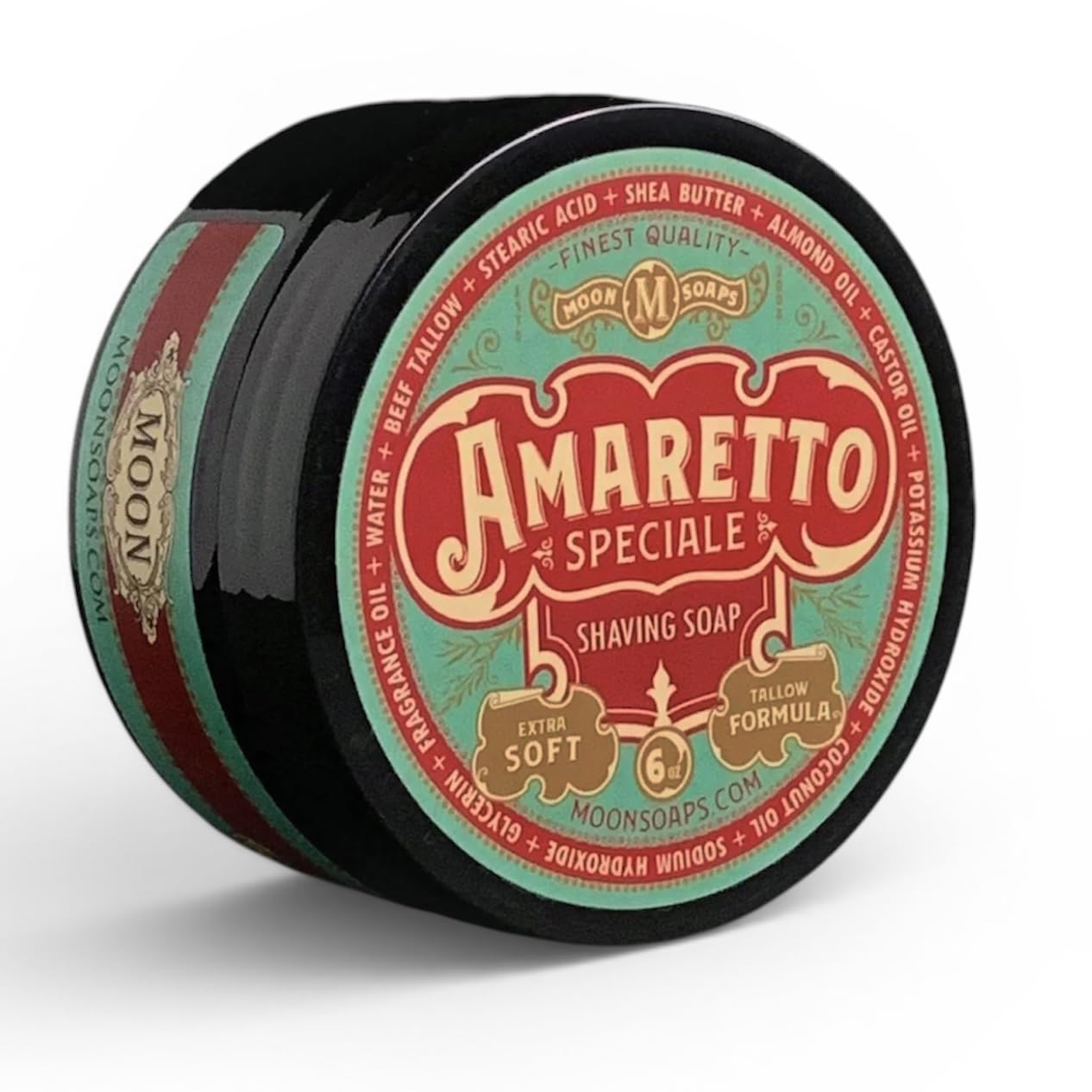 Moon Soaps Amaretto Speciale Tallow Shaving Soap (6 oz)