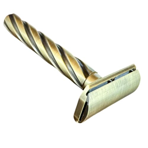 Parker Flight 3-Piece Heavyweight Double Edge Safety Razor, 5 Blades