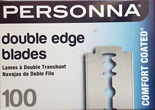 Personna Comfort Coated Double Edge Razor Blades, 100 count (White Wrapper)