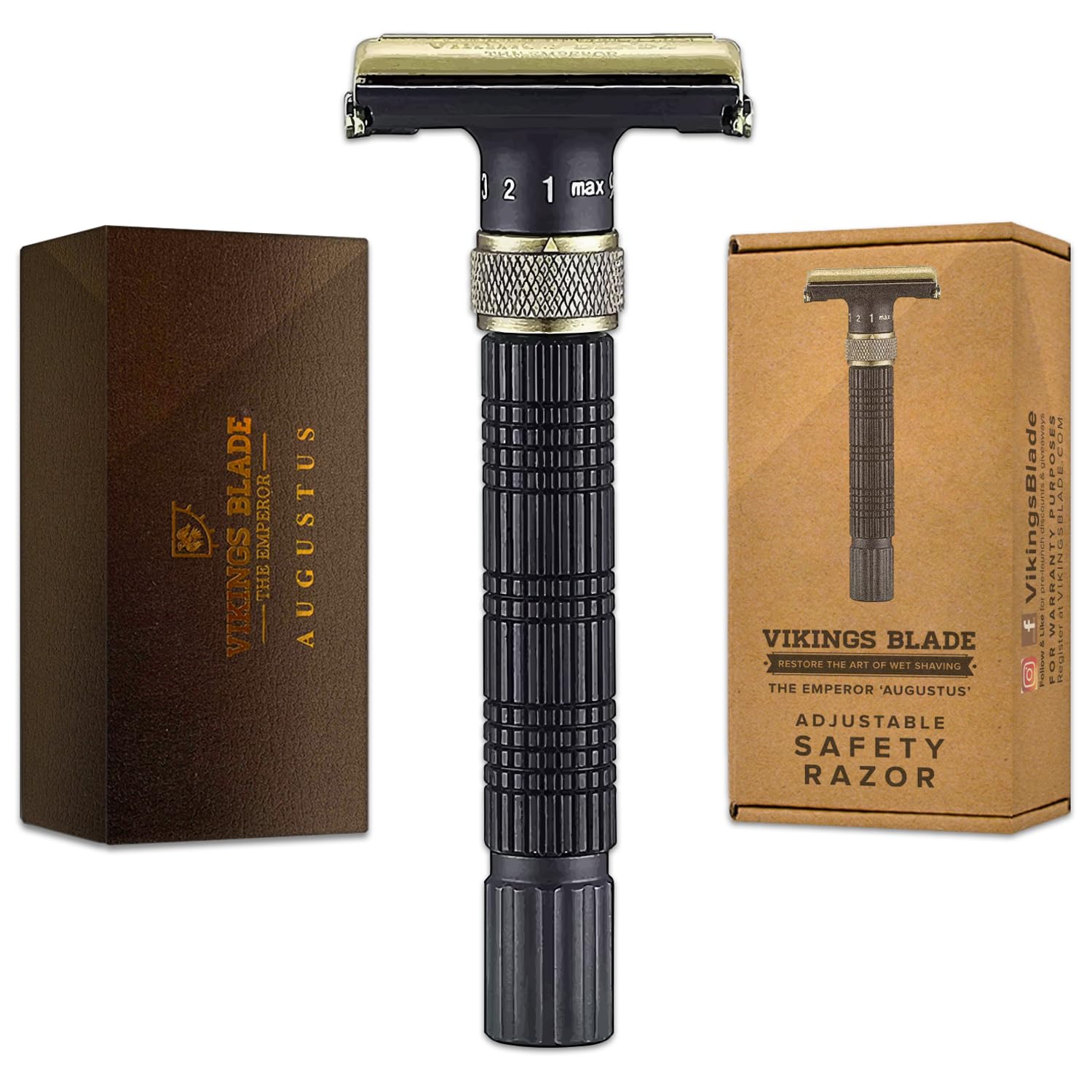 Viking's Blade The Emperor Augustus Adjustable Double Edge Safety Razor