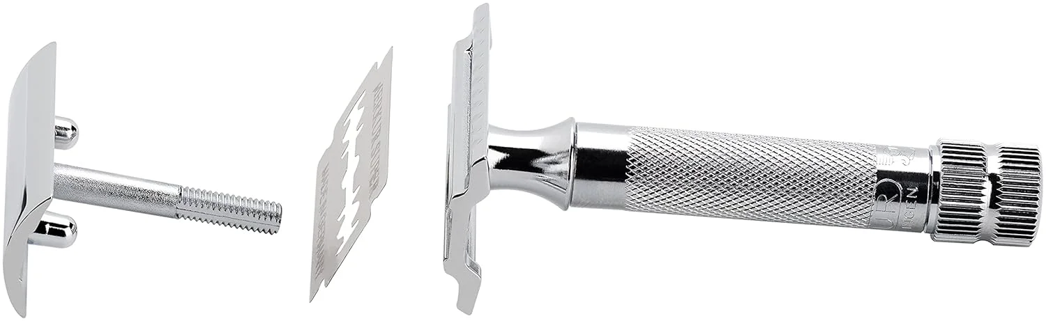 Merkur 34c Double Edge Razor with Heavy Duty Short Handle