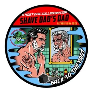 Shave Dad's Dad soap label.
