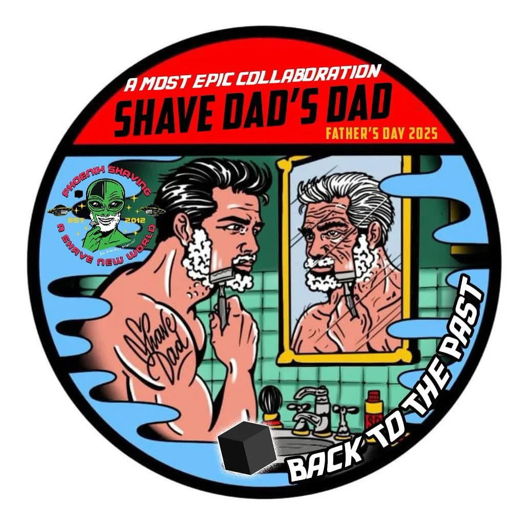 Shave Dad's Dad soap label.